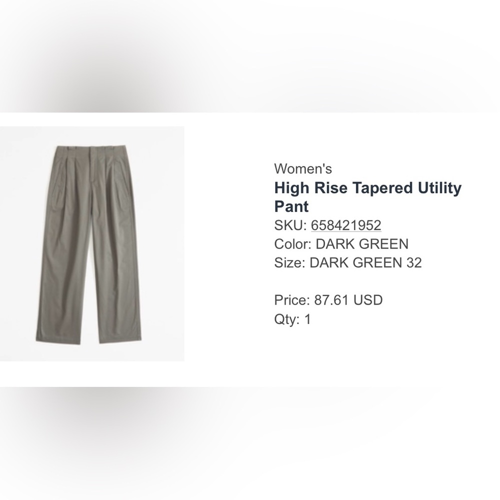 Abercrombie High Rise Taper Utility Pant - Picture 4 of 4